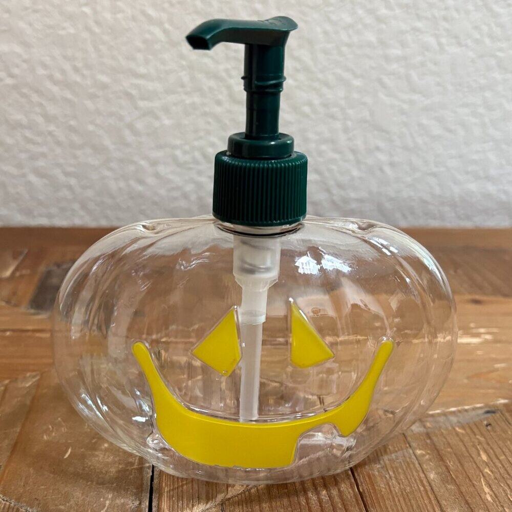 EMPTY Bath & Body Works Halloween Clear Jack o' Lantern Soap Dispenser, …